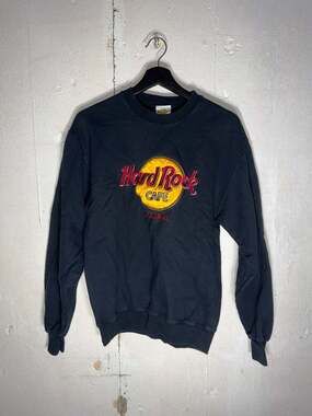 Vintage 90s Hard Rock Cafe Cozumel Embroidered Logo Crewneck Sweatshirt